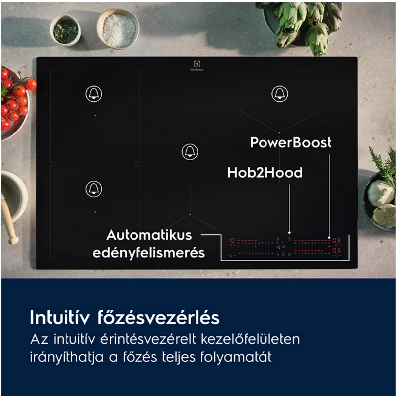 Electrolux EIS62453IT SenseBoil beépíthető indukciós főzőlap SaphirMatt® SE üvegfelület 60cm