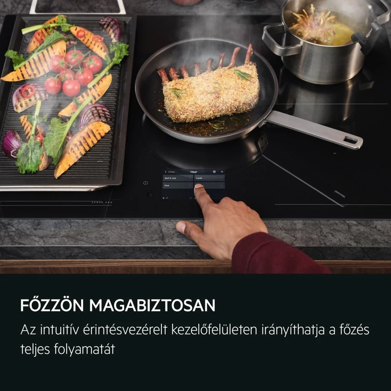AEG TH85IH50IB SensePro beépíthető indukciós lap Hob2Hood 80cm