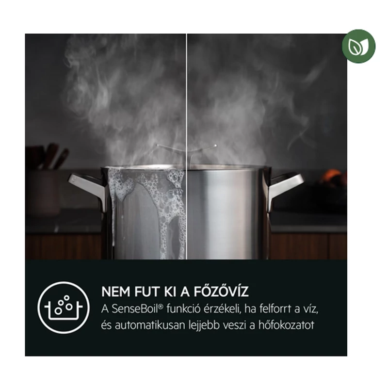 AEG TH85IM30FB Sense Boil&Fry beépíthető indukciós lap Hob2Hood 80cm