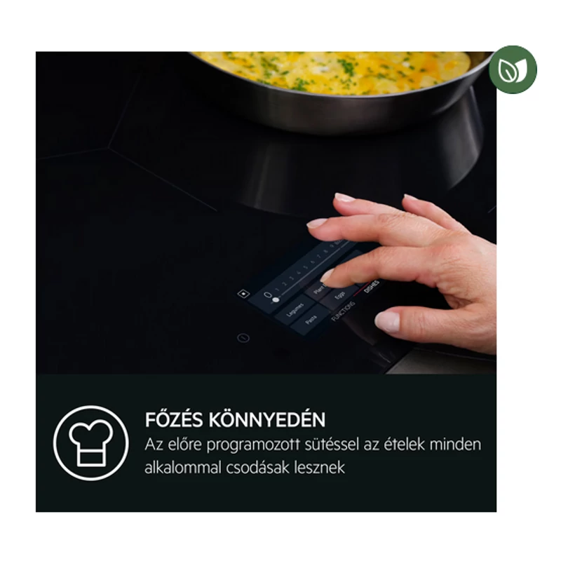 AEG TH85IM30FB Sense Boil&Fry beépíthető indukciós lap Hob2Hood 80cm
