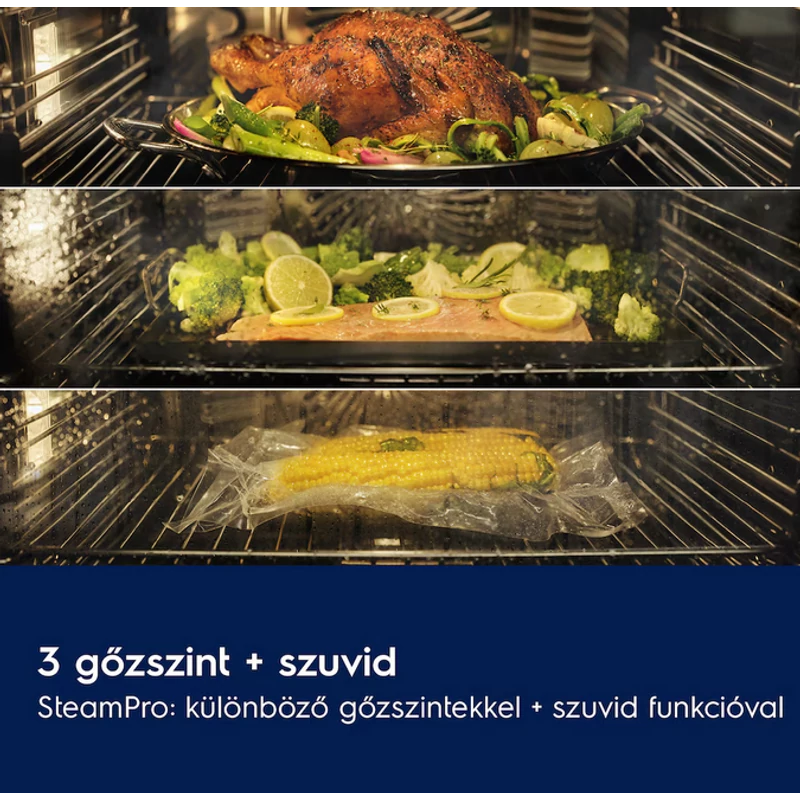 Electrolux EOA9S3SH SteamPro beépíthető gőzsütő sötét acél