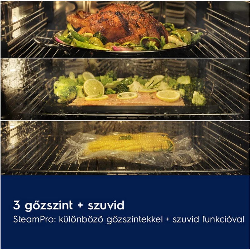 Electrolux KOAAS3ST ProAssist/SteamPro 900 gőzsütő matt fekete