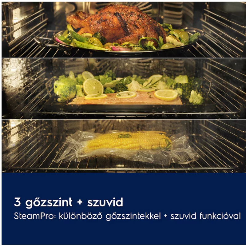 Electrolux LOA9S3XZ MealAssist/SteamPro 800 gőzsütő gőztisztítással fekete