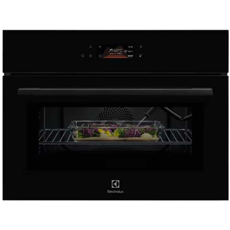Electrolux LVL8E09Z CombiQuick beépíthető kompakt sütő mikrohullámmal fekete