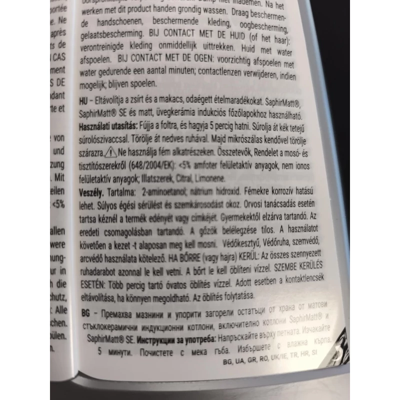 Electrolux M2HCMC01 SaphirMatt® üvegfelületű kerámia főzőlap tisztító krém 500ml