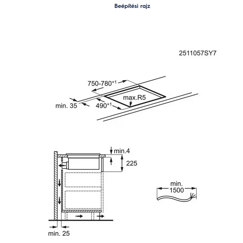 Electrolux ECC83410CT beépíthető indukciós lap páraelszívóval SaphirMatt® SE 80cm