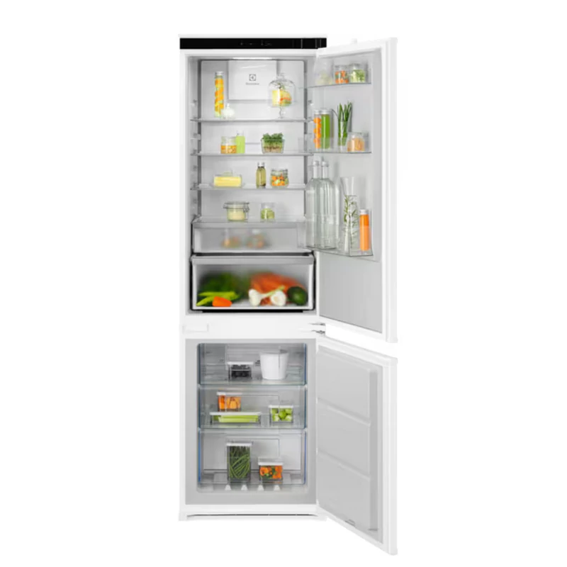 Electrolux ENA7CD18S beépíthető alulfagyasztós hűtőszekrény TwinTech NoFrost 178cm