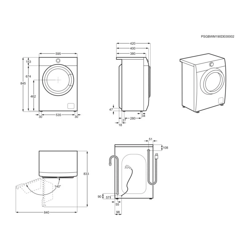 Electrolux EWS6406BE PerfectCare 600 keskeny elöltöltős mosógép 6kg 1000f/p