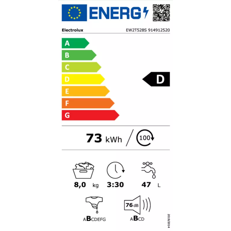 Electrolux EW2T528S TimeCare 500 Elöltöltős mosógép