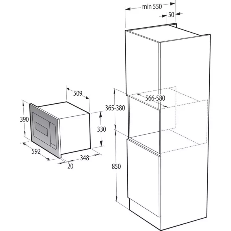 GORENJE BM235SYW Beépíthető Mikrohullámú Sütő