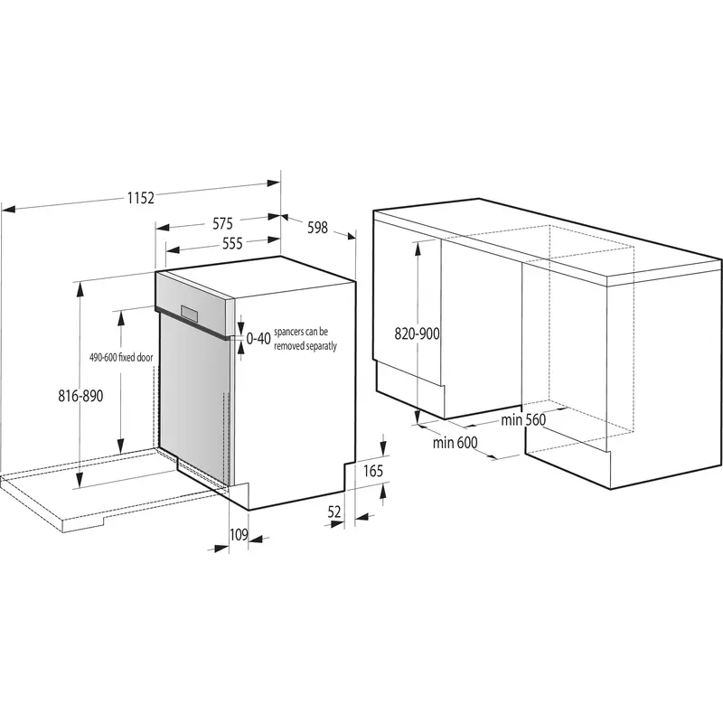 Gorenje GI693C60XUV beépíthető mosogatógép