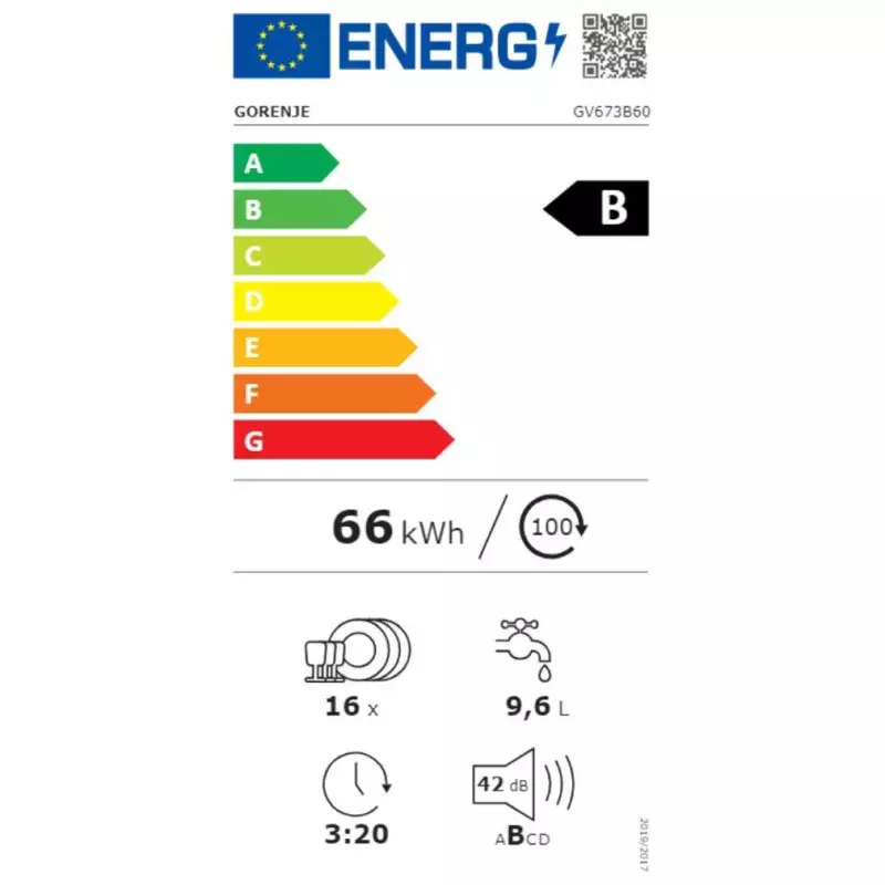 Gorenje GV673B60 beépíthető mosogatógép