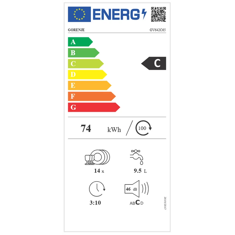 Gorenje GV642C65 Beépíthető mosogatógép