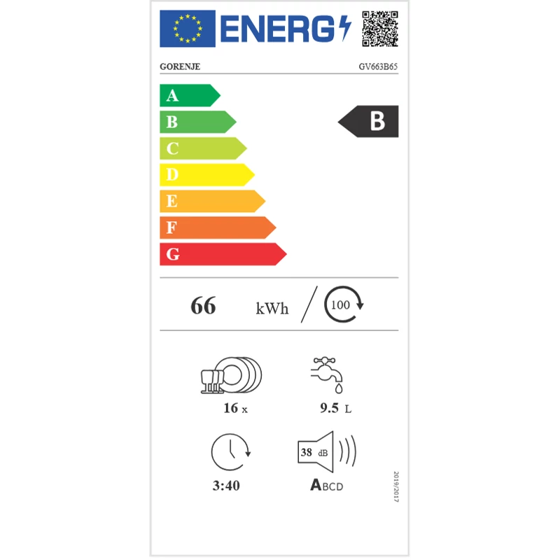 Gorenje GV663B65 teljesen beépíthető mosogatógép 60cm