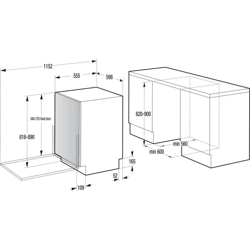 Gorenje GV663B65 teljesen beépíthető mosogatógép 60cm