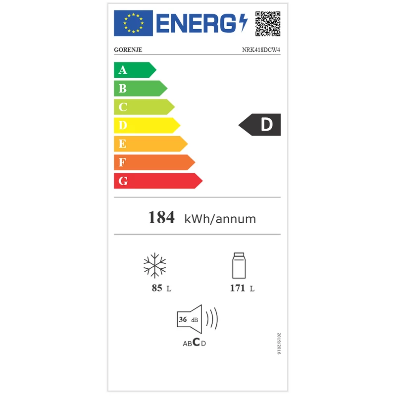 Gorenje NRK418DCW4 Alulfagyasztós kombi hűtő NoFrost