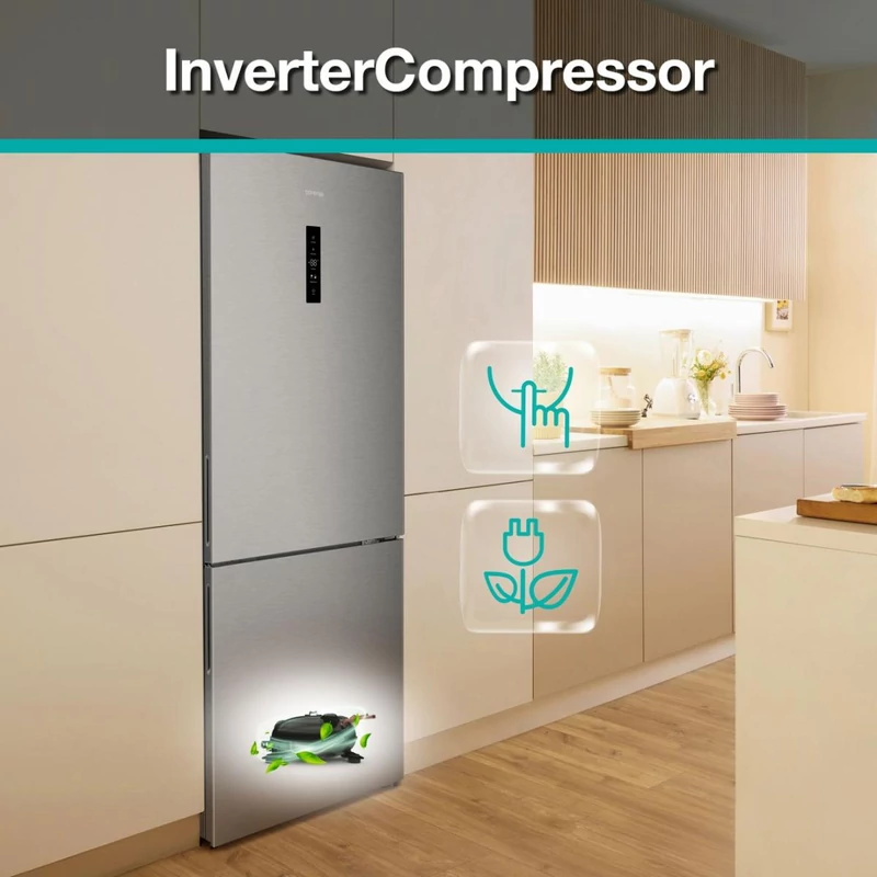 Gorenje NRK720EAXL4 alulfagyasztós kombinált hűtőszekrény
