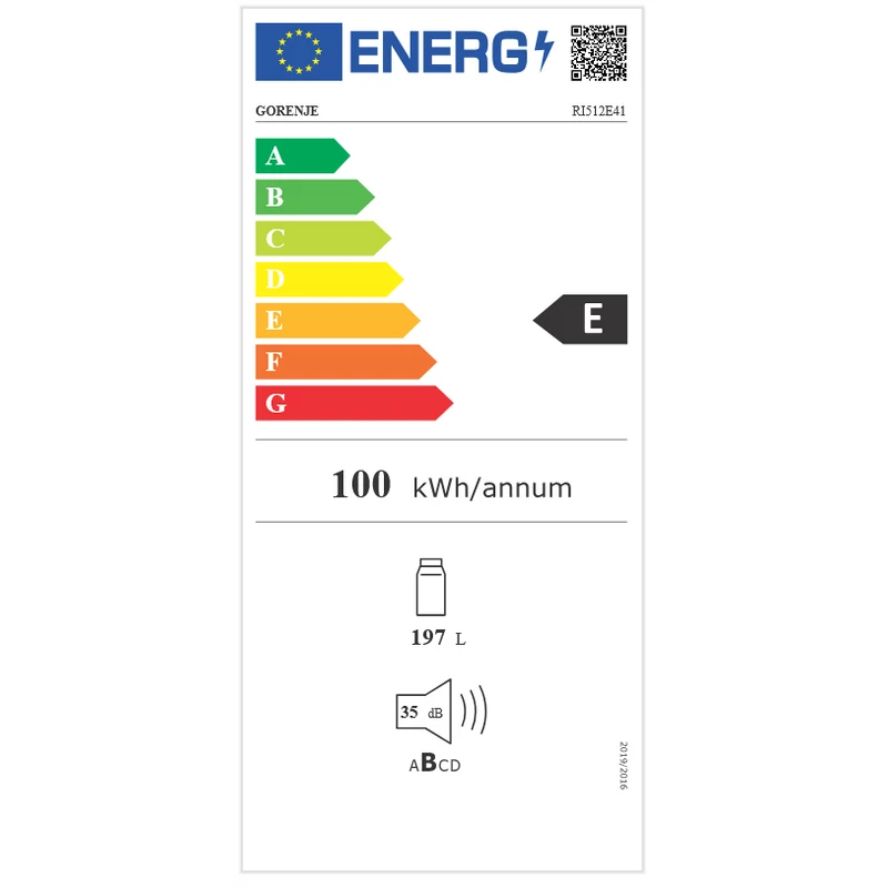 Gorenje RI512E41 Beépíthető Egyajtós hűtőszekrény