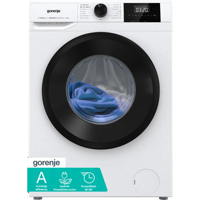 GORENJE W3NGPI74A3S Szabadonálló elöltöltős keskeny mosógép 7kg