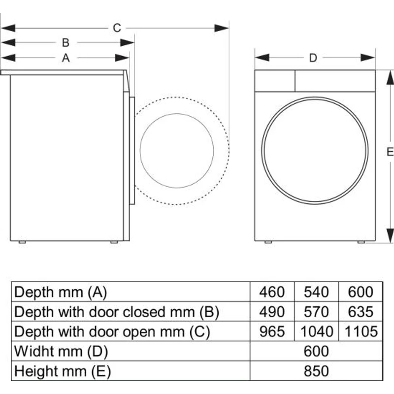 GORENJE WG4S84A2 Szabadonálló elöltöltős keskeny mosógép 8kg