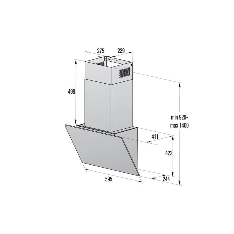 GORENJE WHI66236B Döntött fekete páraelszívó