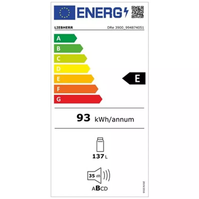 Liebherr DRe 3900 dekorációs célokra alkalmas hűtő 137L 88x56x55cm