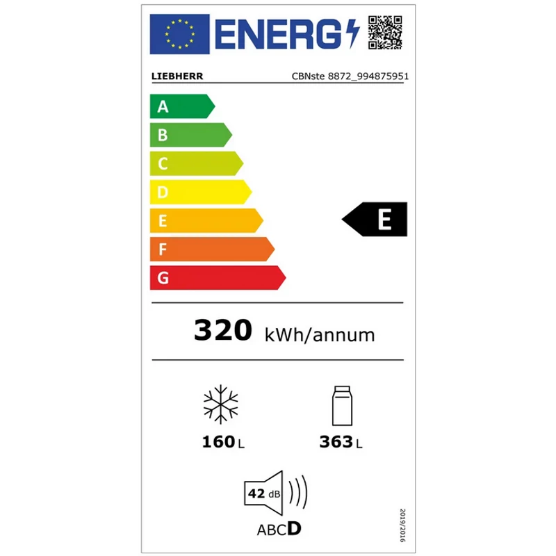 Liebherr CBNste 8872 BioFresh NoFrost francia ajtós szabadonálló hűtő nemesacél 203x91x62cm