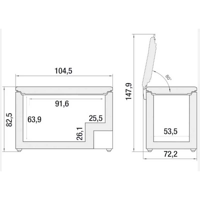 Liebherr CFc 1875 Plus fagyasztóláda 192L 83x105x70cm