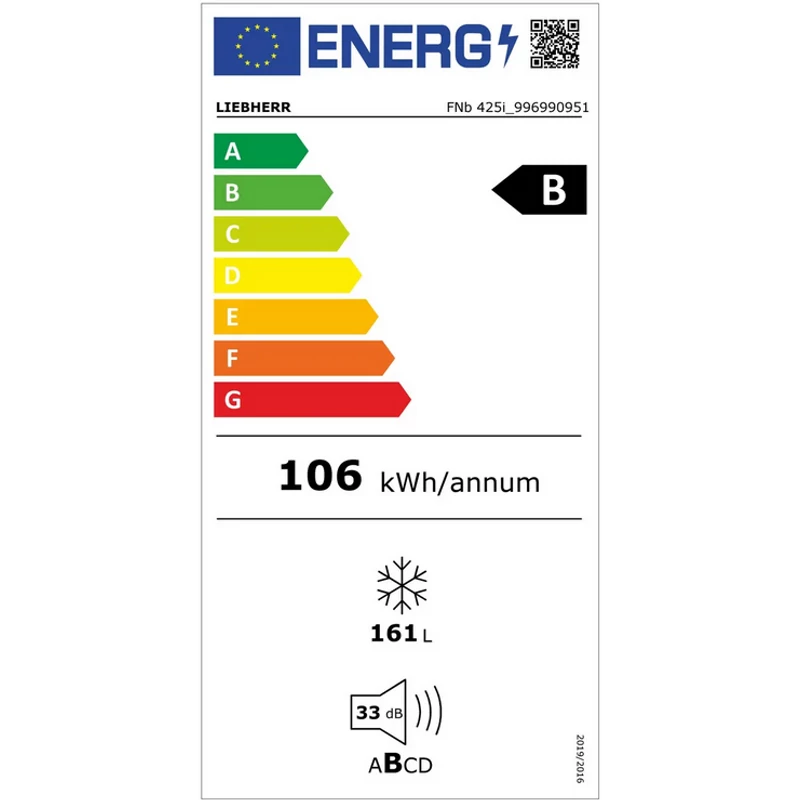 Liebherr FNb 425i Prime NoFrost fagyasztószekrény fehér 161L 126x60x68cm