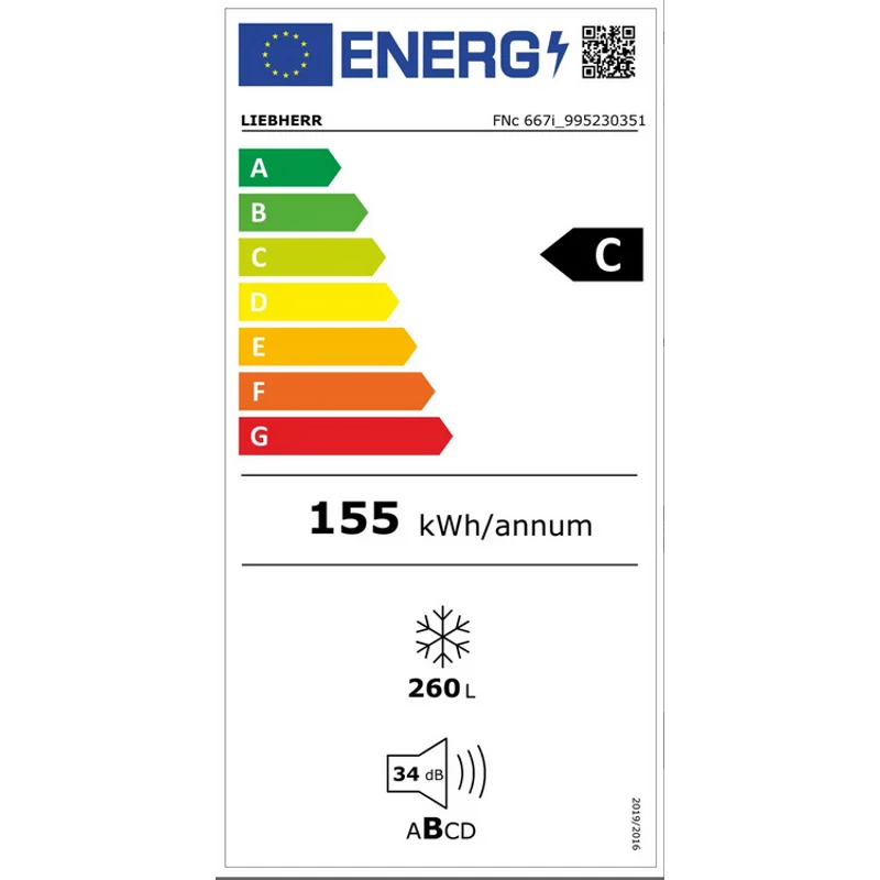 Liebherr FNc 667i Peak NoFrost fagyasztószekrény fehér EasyTwist-Ice 260L 146x70x76cm