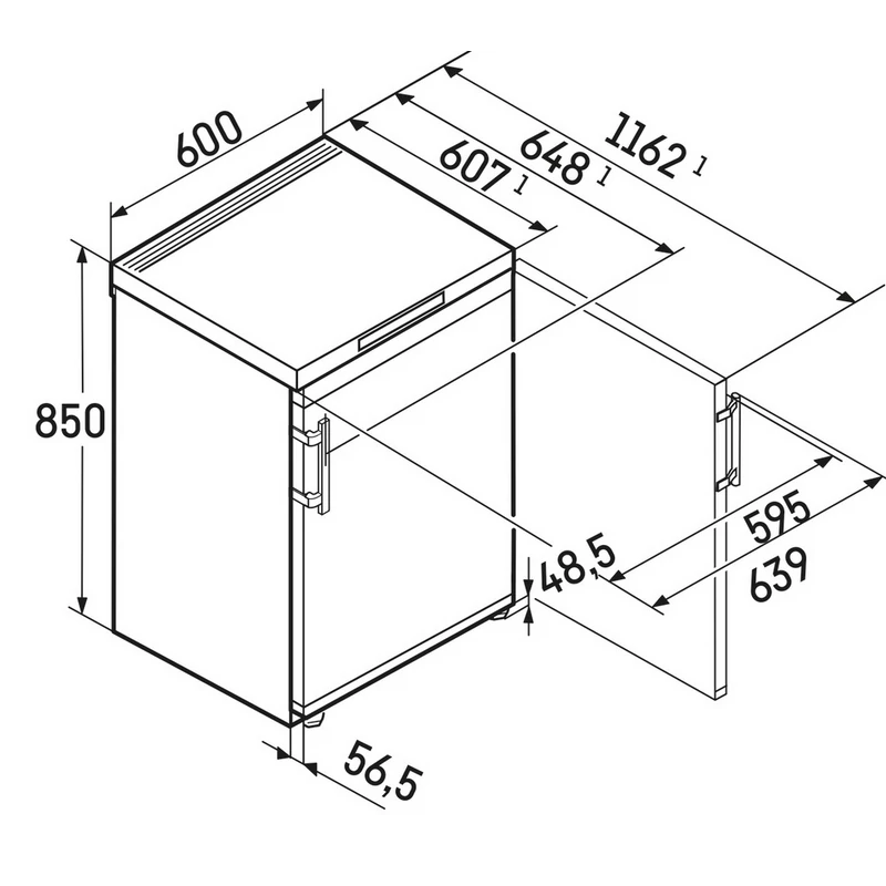 Liebherr FNd 1624 Plus fagyasztószekrény fehér NoFrost 93L 85x60x61cm