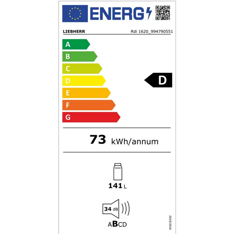 Liebherr Rdi 1620 Plus szabadonálló hűtő fehér 141L 85x60x61cm