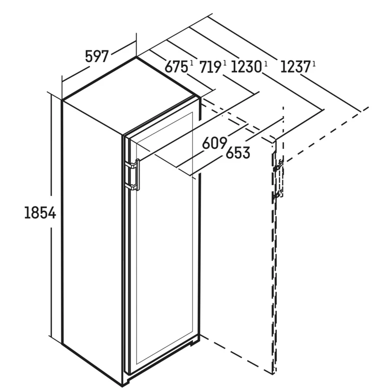 Liebherr WPbsi 5252 Vinidor borhűtő üvegajtós 155 db palackos BlackSteel 186x60x68cm