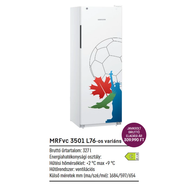 Liebherr MRFvc 3501 L76 Performance italhűtő keringőlevegő hűtéssel 169x60x65cm VB különkiadás