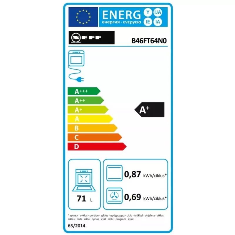 Neff B46FT64N0 beépíthető gőzsütő Slide & Hide ajtó 5,7" TFT EasyClean Line