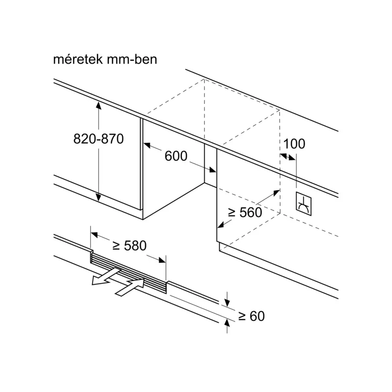 Neff KU9213HG0 aláépíthető borhűtő 44 palackos Line