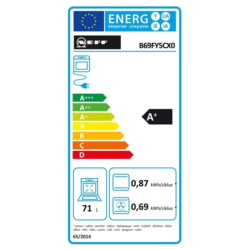 Neff B69FY5CX0 gőzsütő 6,8" TFT kijelző Flex Design Home Connect Eco Clean öntisztítás Collection