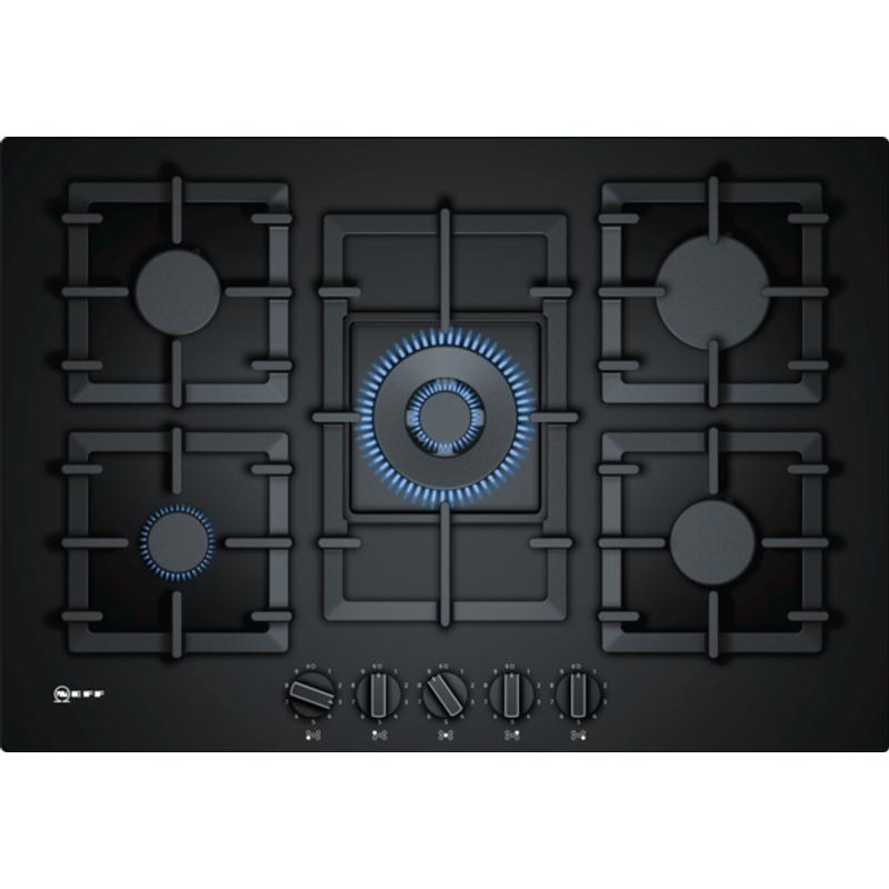 Neff T27CS59S0 beépíthető gáz főzőlap edzett üveg fekete 75cm