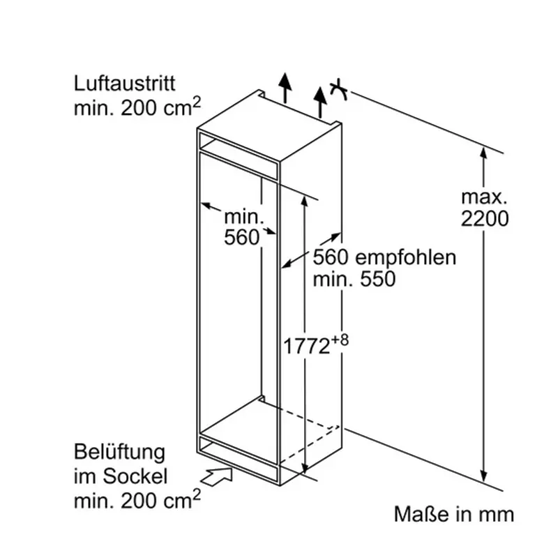 Neff KI7861FE0 beépíthető alulfagyasztós hűtőszekrény 178cm Line