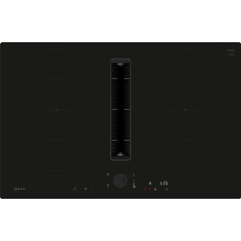 Neff V68PYX4B0 indukciós főzőlap elszívóval szintbe építhető Matt Black 80cm Collection