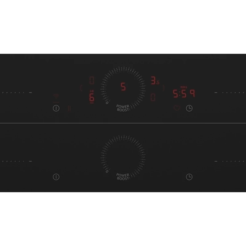 Neff V68YHL4B0 indukciós lap beépített elszívóval Flex Design Matt Black Twist Touch vezérlés 80cm Collection