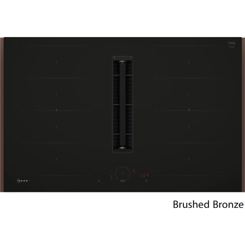 Neff V68YHL4B0 indukciós lap beépített elszívóval Flex Design Matt Black Twist Touch vezérlés 80cm Collection