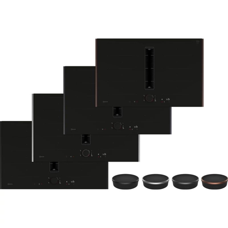 Neff V68YYX4B0 indukciós főzőlap beépített elszívóval Flex Design Matt Black 80cm Collection
