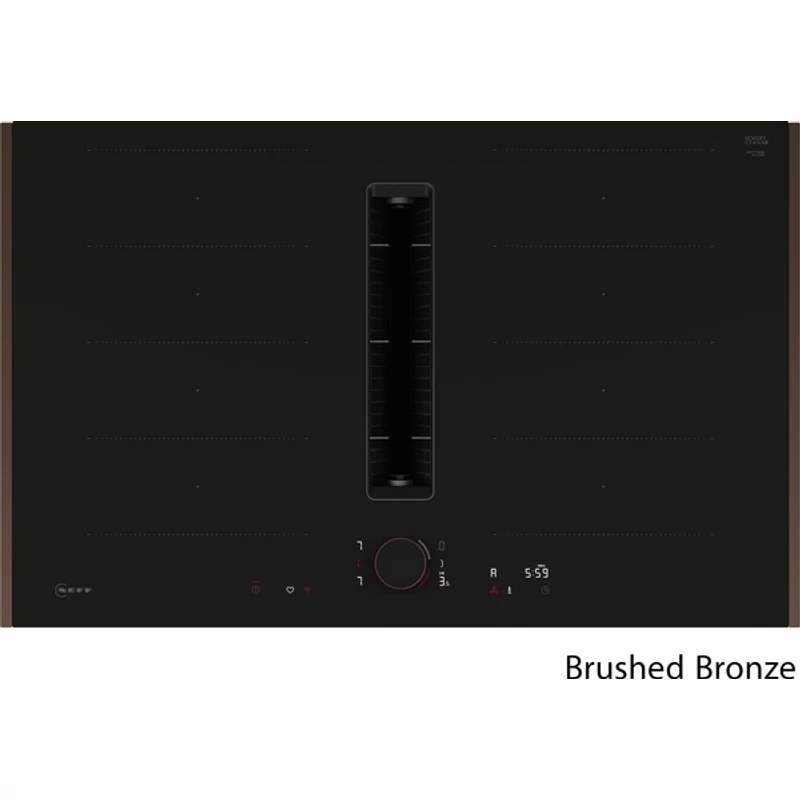 Neff V68YYX4B0 indukciós főzőlap beépített elszívóval Flex Design Matt Black 80cm Collection