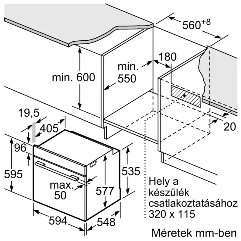 Neff B4ACF4HN0 beépíthető sütő Slide&Hide ajtó Eco Clean hátfal