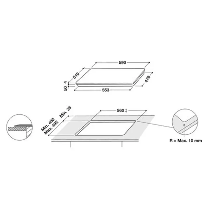 WHIRLPOOL WL S2760 BF/S indukciós főzőlap