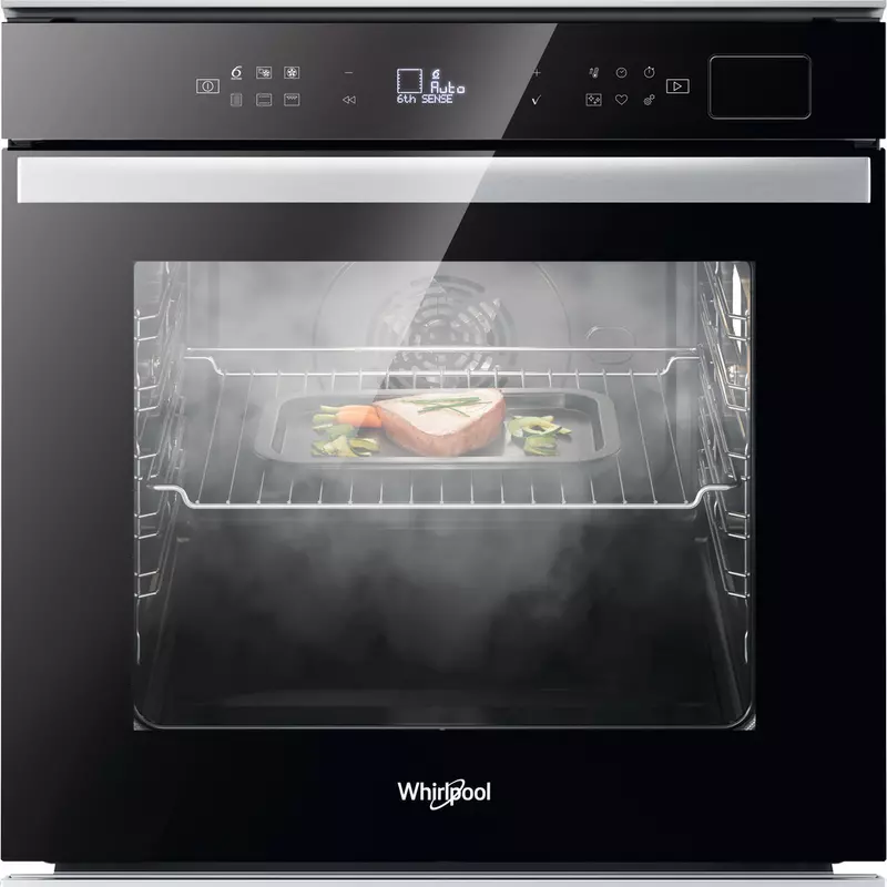 WHIRLPOOL W6 OS4 4S2 P BL BEÉPÍTHETŐ GŐZFUNKCIÓS SÜTŐ