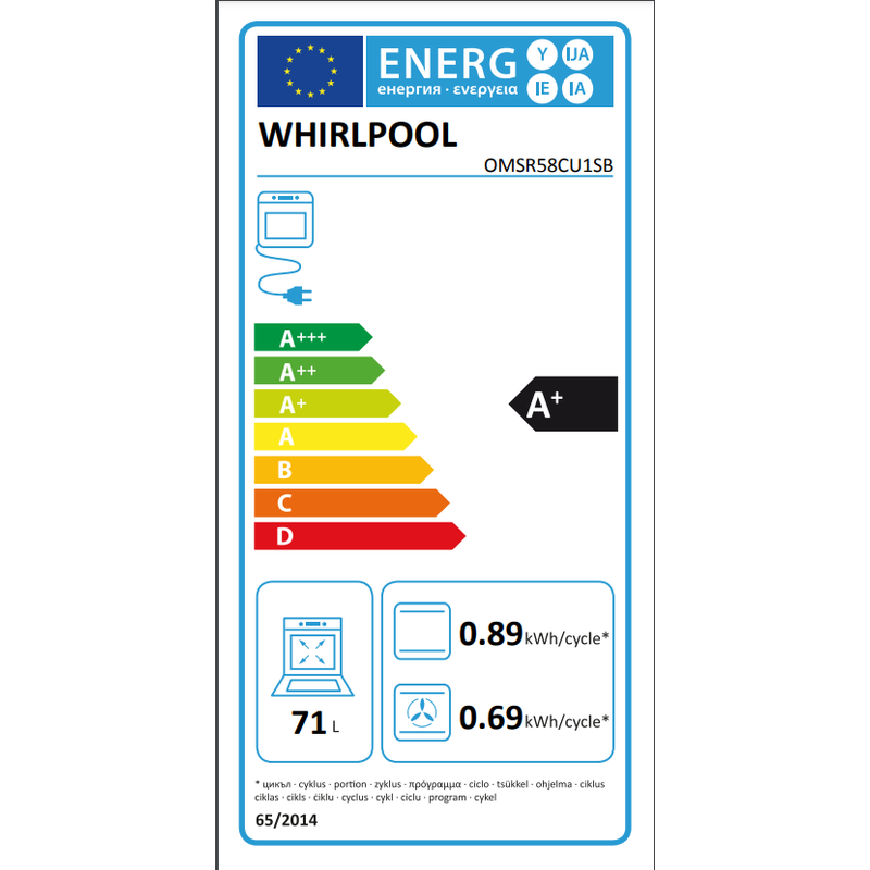 Whirlpool OMSK58RU1SX beépíthető sütő pirolítikus inox