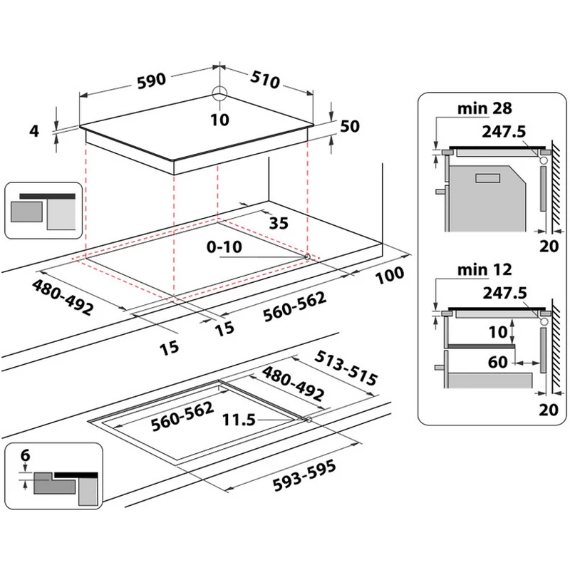 Whirlpool WS Q3560 CPNE indukciós főzőlap