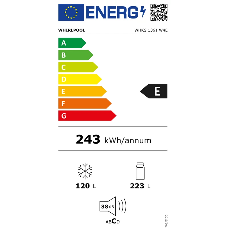 WHIRLPOOL WHKS 1361 W4E Szabadonálló Hűtőszekrény